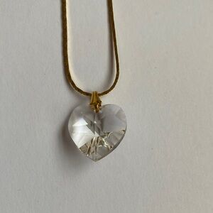 Vintage Gold Tone Korea Necklace and Heart Pendant